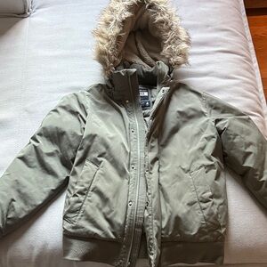 Abercrombie & Fitch Olive Hooded Puffer Jacket
